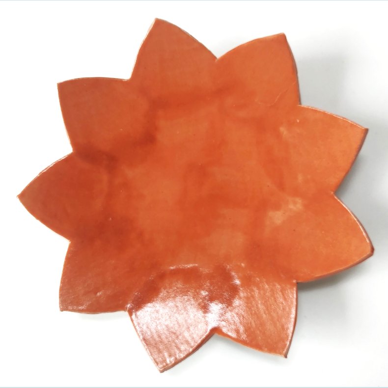 Stor �kande i varm orange