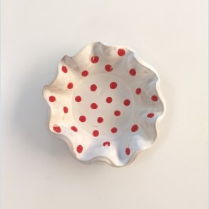 Fyrfadsstage med r�de prikker