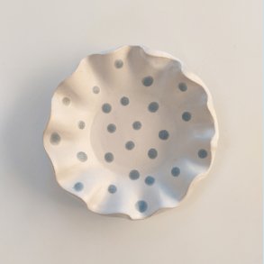 Fyrfadsstage med bl� prikker