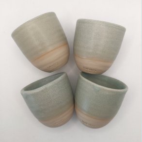 Sm� espressokopper i patineret bl�gr�n pr. stk.