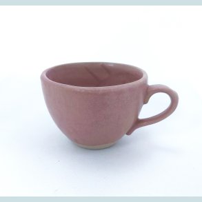 Kaffekop med hank, rosa mat