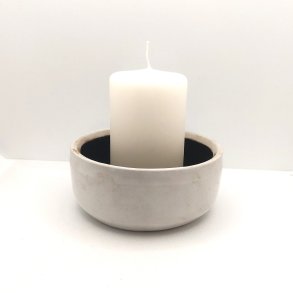 Sk�l med farvekombinationen creme/m�rk brun