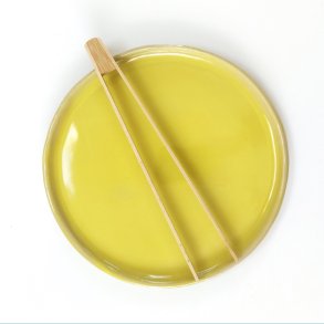 Fad i varm sommergul glasur